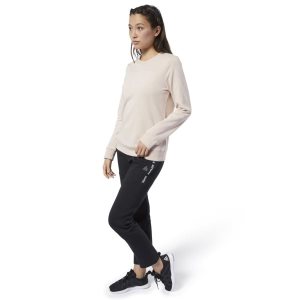 Bluza Damskie Reebok CN FRONT EMB CREWNECK Białe PL 21HRMQN